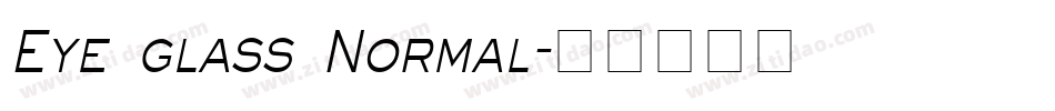 Eye glass Normal字体转换